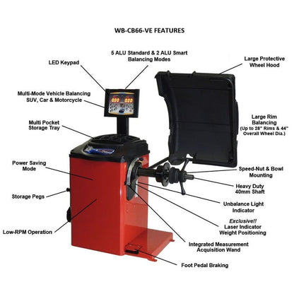 Tuxedo Wheel Balancer - WB-CB66-VE