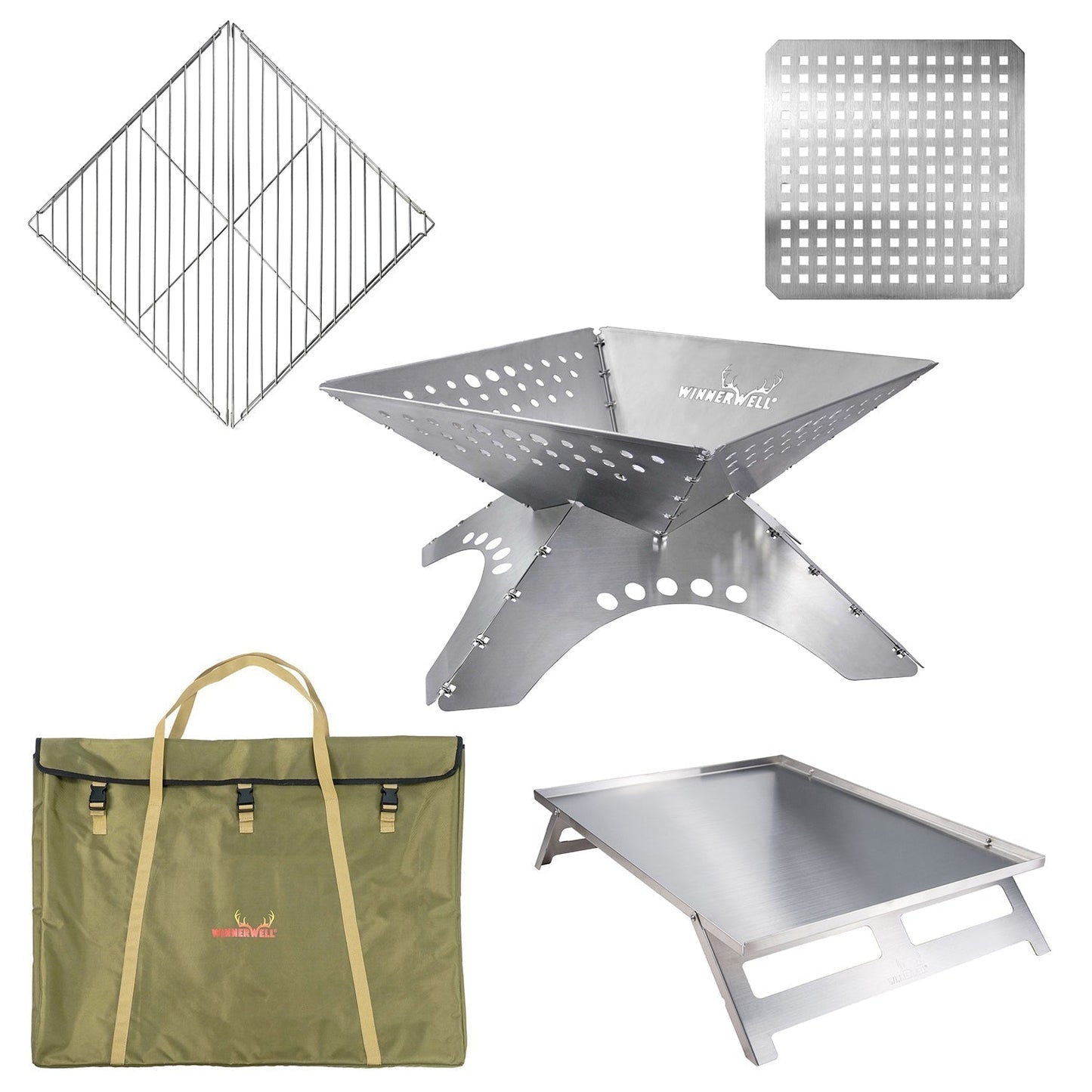 Winnerwell Flatfold Fire Pit - XL  Deluxe Bundle - Winnerwell