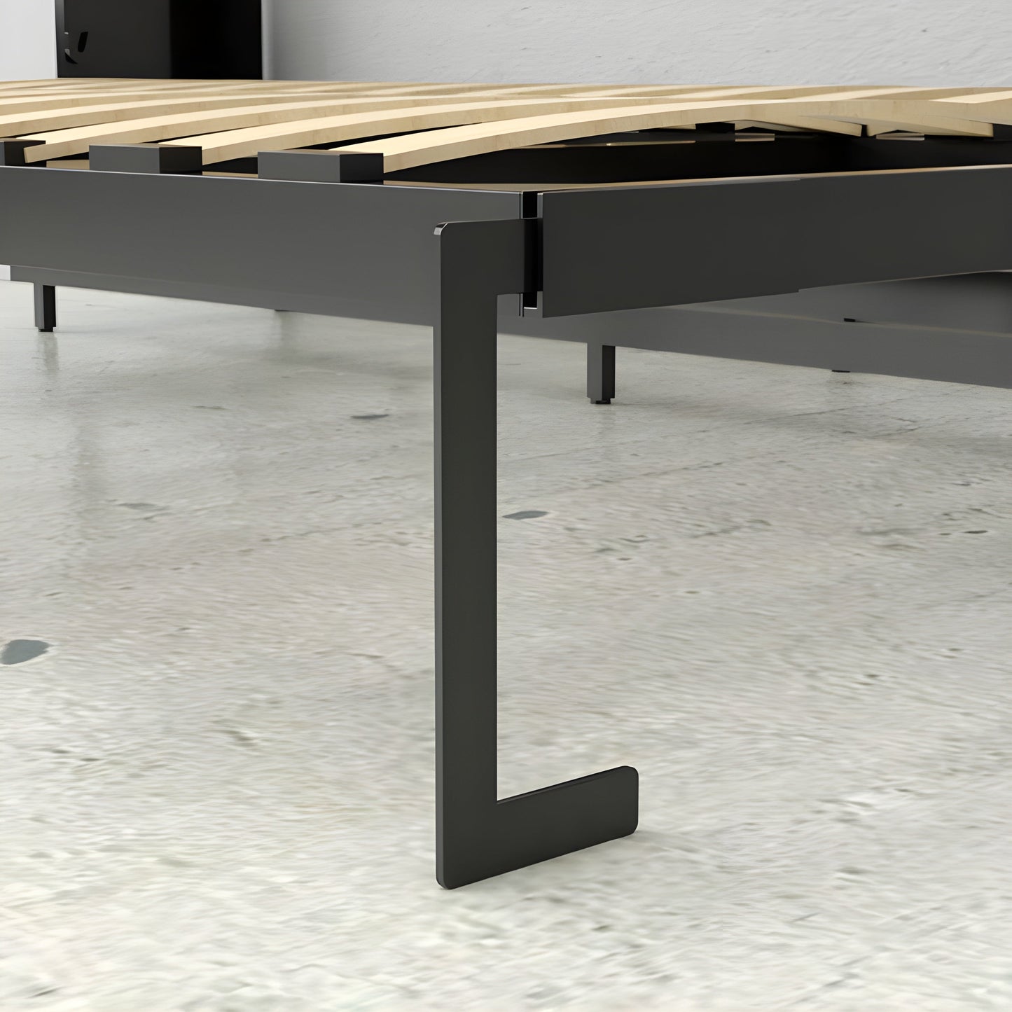 Queen Murphy Bed w/ Storage Cabinets, Walnut, by Leto Muro