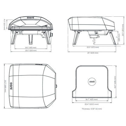 Ooni Koda 16 Gas Powered Pizza Oven - UU-P0AB00