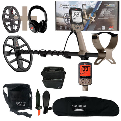 Minelab X-Terra Elite Expedition Pack with Two Coils V8X, V12X Coils + ML85 Wireless Headphones and Free Gear - 3707-0003-free-gear-bundle