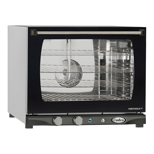 Cadco Arianna XAF-133 4-Shelf Half Size Heavy-Duty Manual Countertop Convection Oven - 208-240V - XAF-133