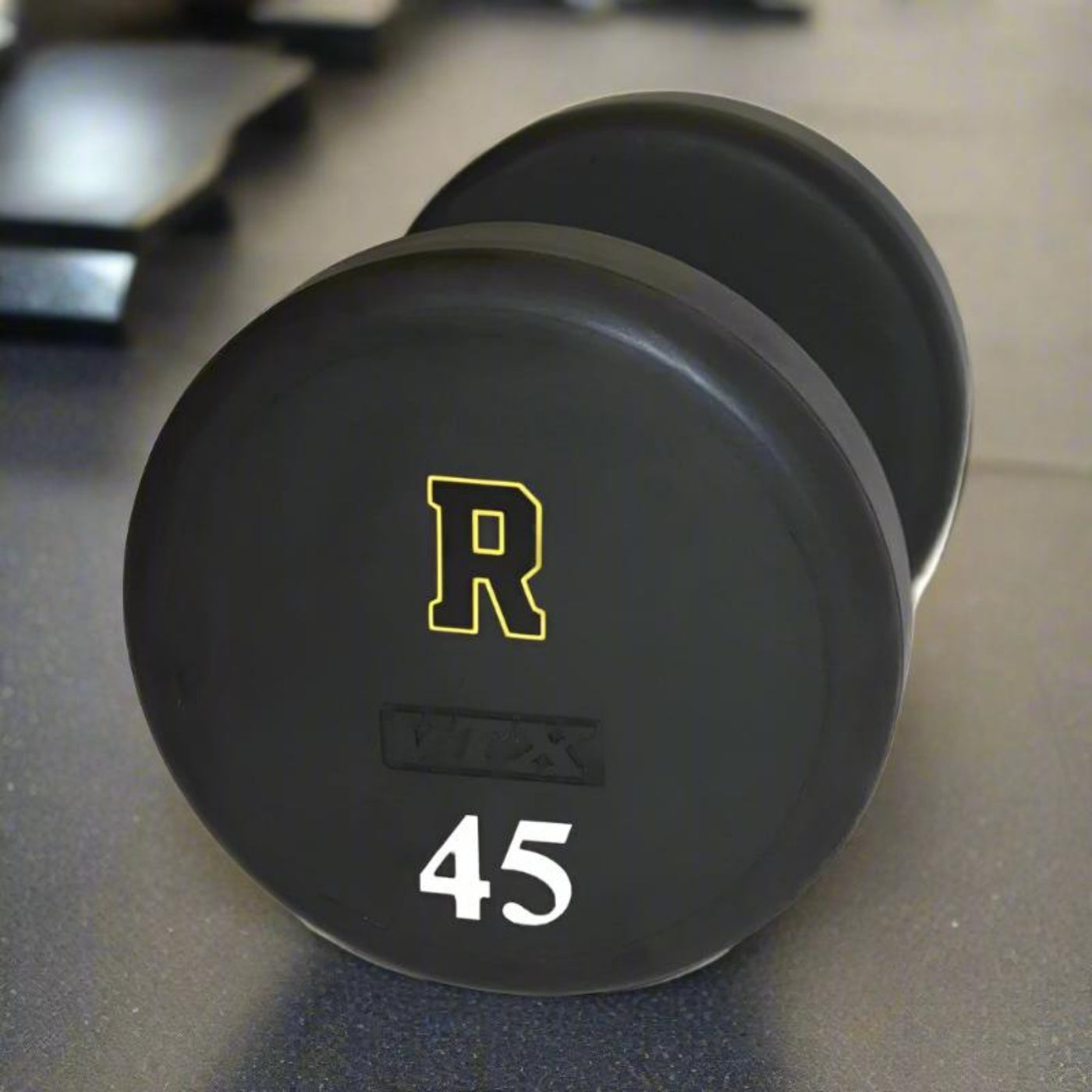 TROY VTX XD-UL Round Urethane Dumbbell Set with Custom Logo - XD-005-050UL