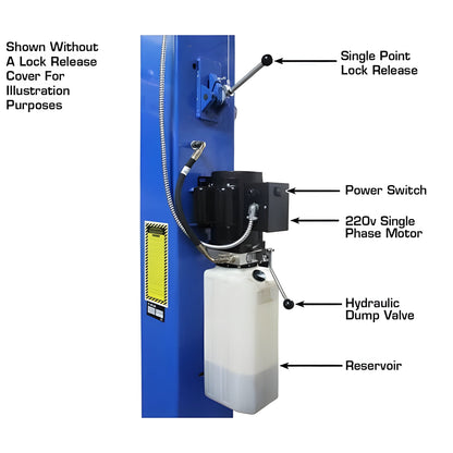 Atlas PRO-9D 9,000 lb Overhead 2-Post Lift - ATEXH-PRO-9D-FPD