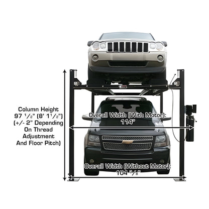 Atlas Garage PRO8000EXT 8,000 lb Extra Tall 4-Post Lift - ATEXH-PRO8000EXT-FPD