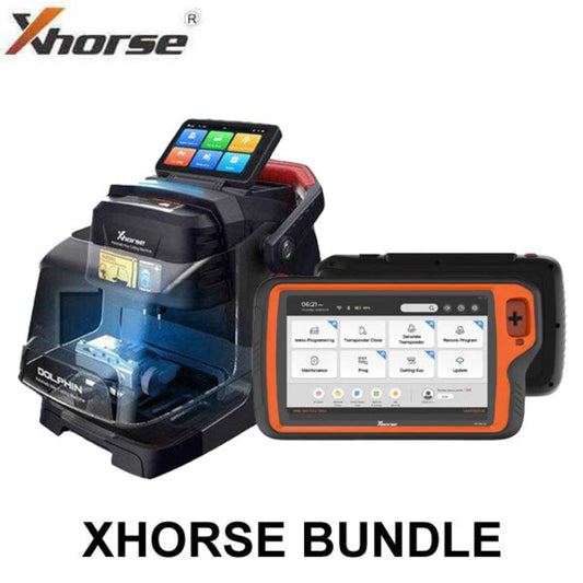 Xhorse - Complete Cut & Programming Bundle - Dolphin II XP-005L High Sec Portable Key Cutting Machine w/ Battery & VVDI Key Tool PLUS Tablet - XHS-XP005L-KT-PPAD