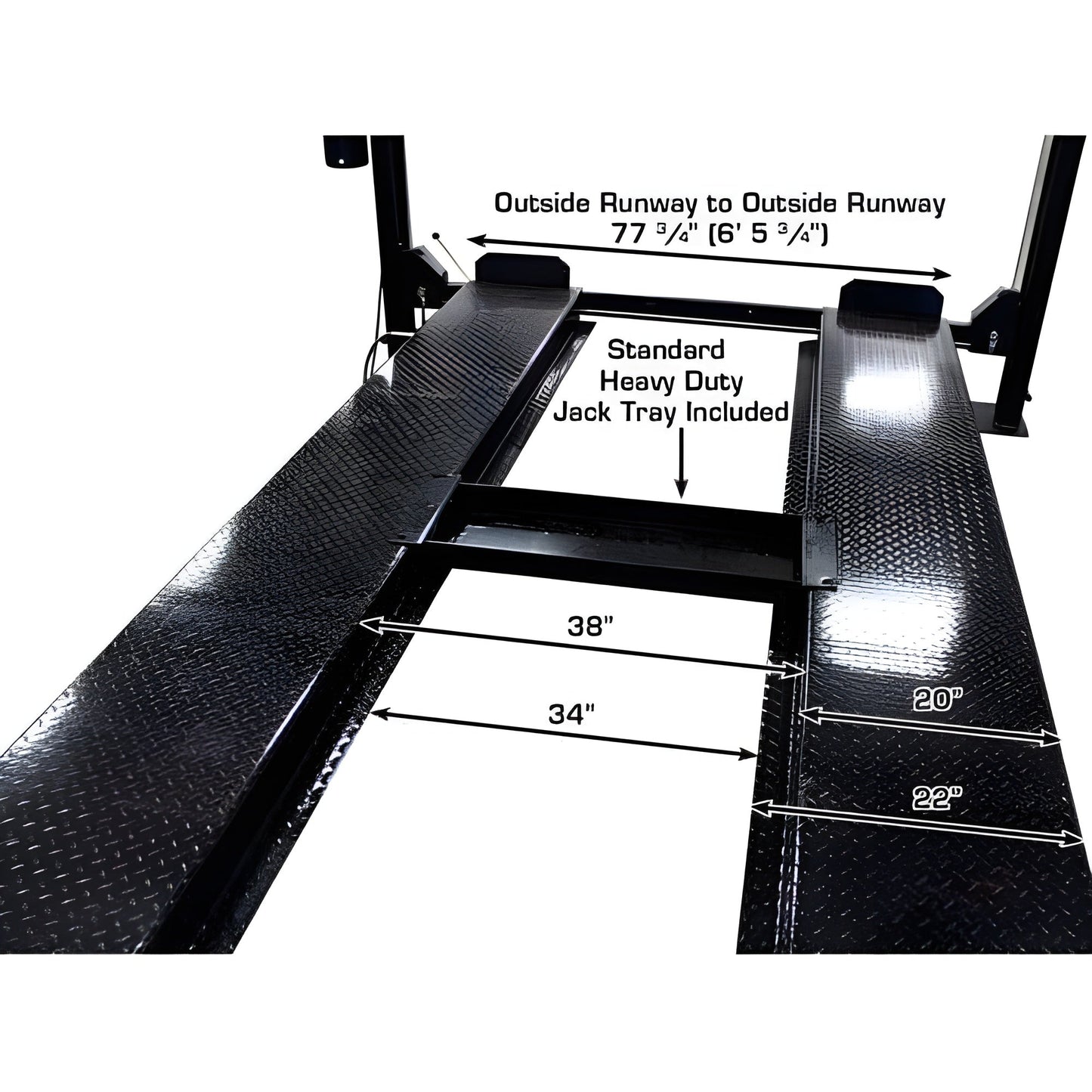 Atlas PRO8000EXT-L 4 Post Lift + RJ35 Sliding Jacks Combo - ATEXH-PRO8EXTL-COMBO-FPD