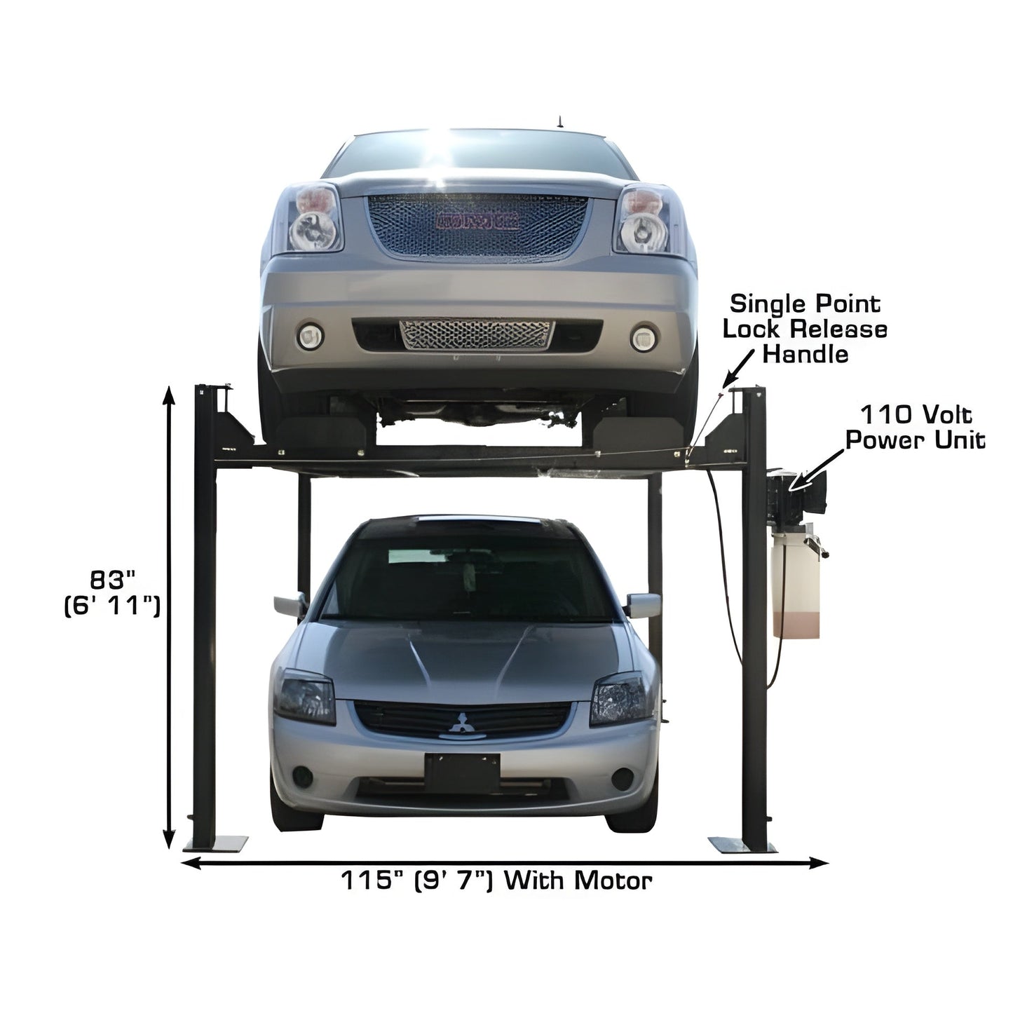 Atlas PRO8000 4 Post Lift + RJ35 Sliding Jacks Combo - ATEXH-PRO8-COMBO-FPD