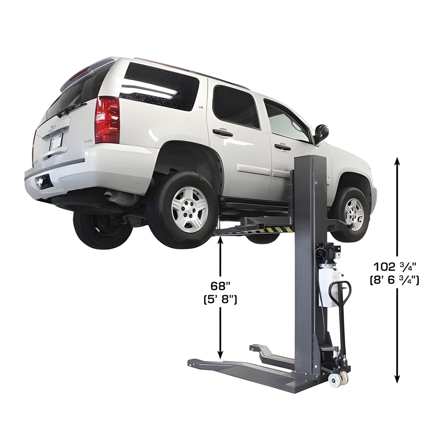Atlas PSP-6000 6,000 lb Portable Single Post Lift - ATEXH-PSP-6000-FPD