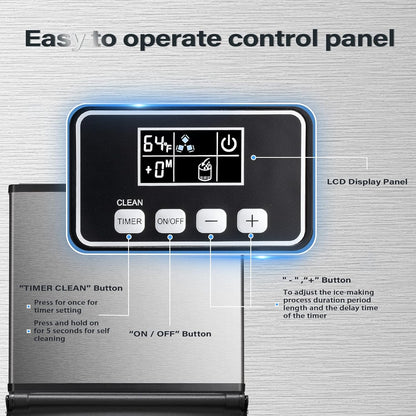 Antarctic Star Commercial Ice Maker Machine Freezer Large Storage - Z58160