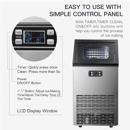 Antarctic Star Commercial Ice Makers Machine Stainless Steel Makers - Z5845AS