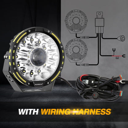 Auxbeam (2pcs/4pcs set) 7 Inch 230W 33332LM 360-PRO Series Custom Lens Offroad LED Driving Lights for 2008 Chevy Silverado 1500 Chevy Silverado 2500 3500 - GP00008379