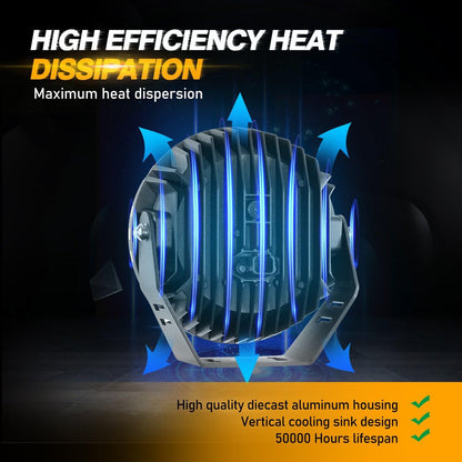 Auxbeam (2pcs/4pcs set) 7 Inch 230W 33332LM 360-PRO Series Custom Lens Offroad LED Driving Lights for 2008 Chevy Silverado 1500 Chevy Silverado 2500 3500 - GP00008379