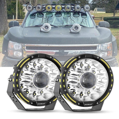 Auxbeam (2pcs/4pcs set) 7 Inch 230W 33332LM 360-PRO Series Custom Lens Offroad LED Driving Lights for 2008 Chevy Silverado 1500 Chevy Silverado 2500 3500 - GP00008379