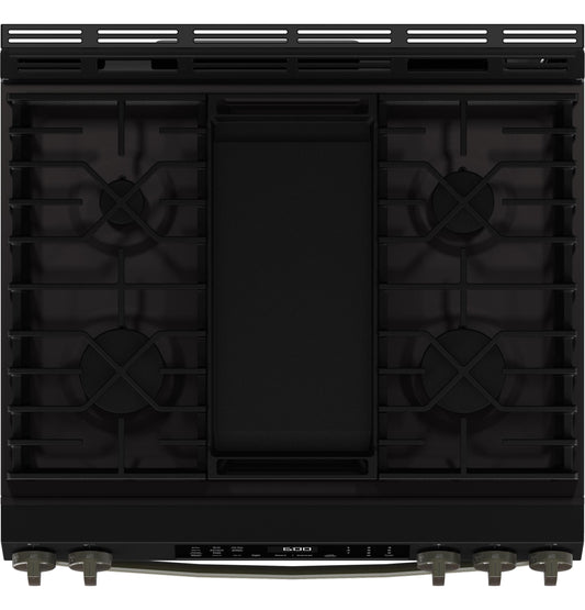 GE APPLIANCES GGS600AVDS GE(R) 30" Slide-In Front-Control Convection Gas Range with No Preheat Air Fry and EasyWash(TM) Oven Tray - GGS600AVDS-KT