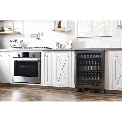 Avallon 24 Inch Wide 140 Can Energy Efficient Beverage Center with LED Lighting, Double Pane Glass, Touch Control Panel and Right Swing Door - ABR241BLSS