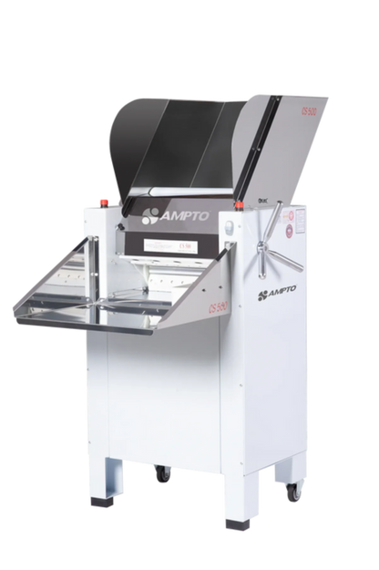AMPTO Dough Breaker / Sheeter 33 lbs capacity. Floor model. 115 rpm. 2 Motors, 1 per roll. 20'' roll width. 1.5 HP each motor - CS-500