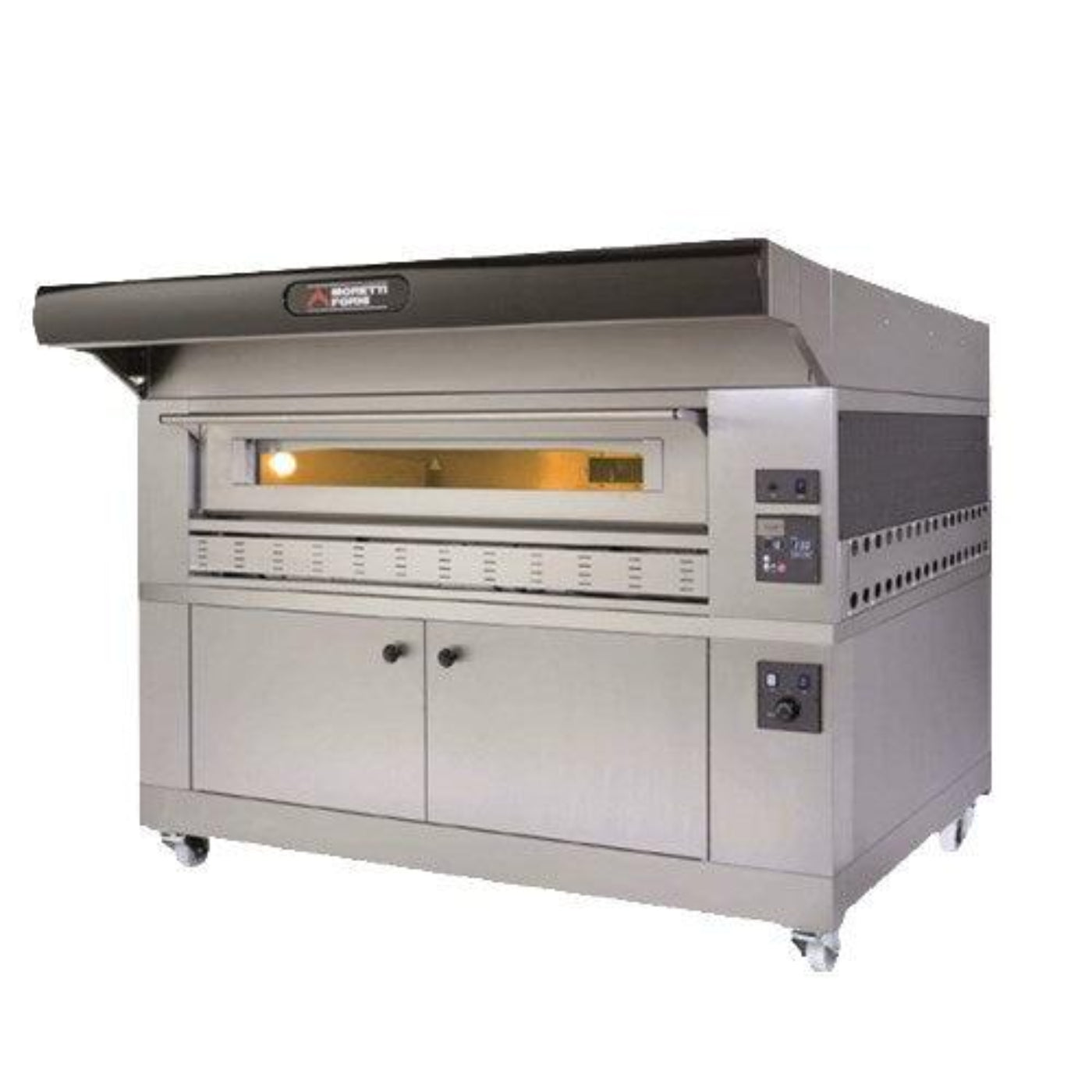 AMPTO Gas Pizza Oven P150G 58'' x 34'' x 7'' (Chamber) 1 Deck w/proofer - P150G A1