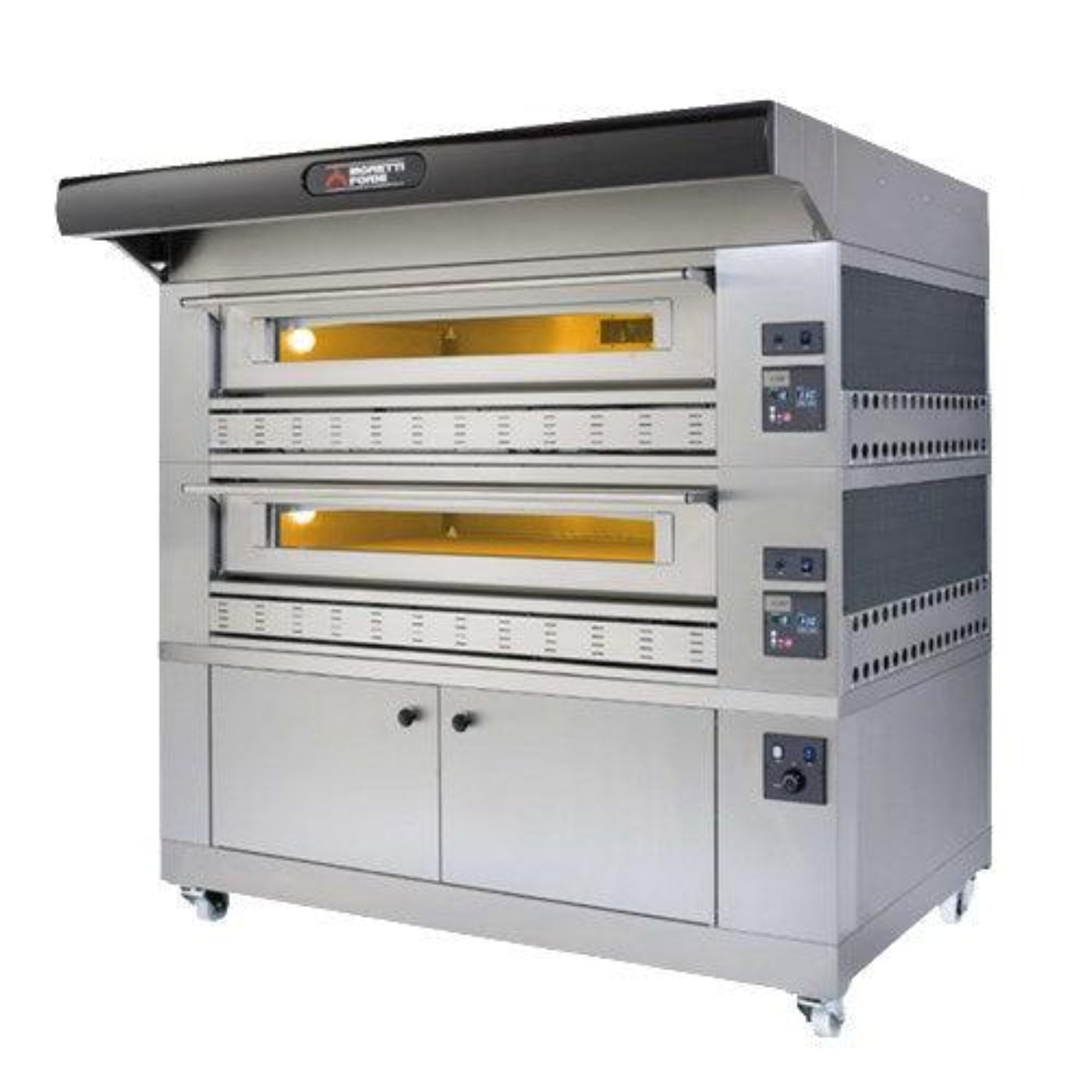 AMPTO Gas Pizza Oven P150G 58'' x 34'' x 7'' (Chamber) 2 Decks w/proofer - P150G A2