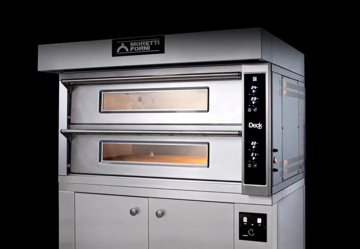 AMPTO iDeck electronic Control Electric Pizza Oven 41"W x 41"D chamber. 2 Deck - ID-D 105.105