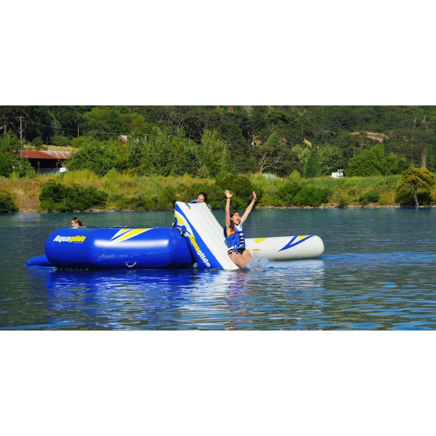Aquaglide Rebound 20 Aquapark - With Slide & Log - 585219624