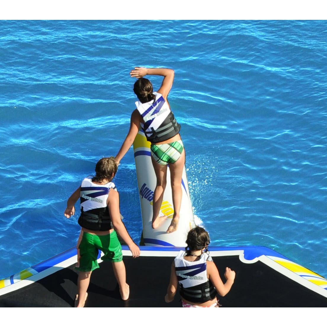 Aquaglide Rebound 20 Aquapark - With Slide & Log - 585219624