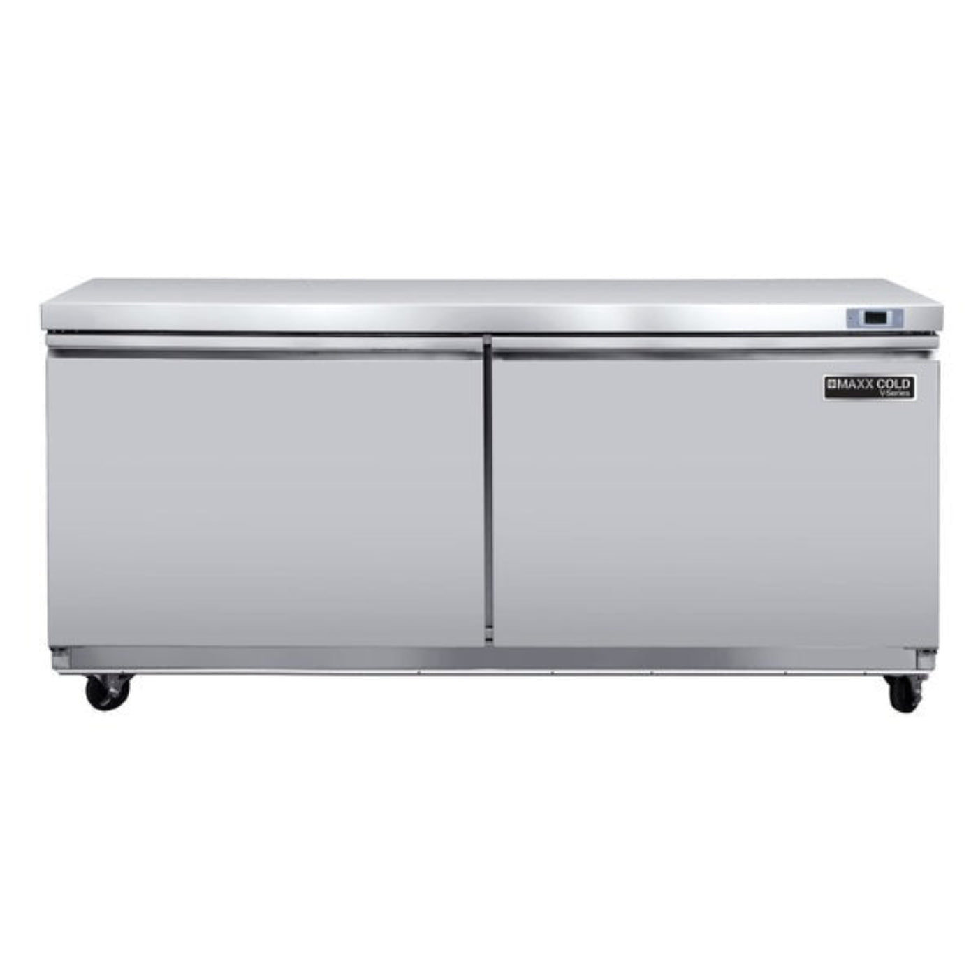 Maxx Cold V-Series 2 Door Undercounter Refrigerator, in Stainless Steel - MVR60UHC