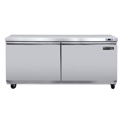 Maxx Cold V-Series 2 Door Undercounter Refrigerator, in Stainless Steel - MVR60UHC