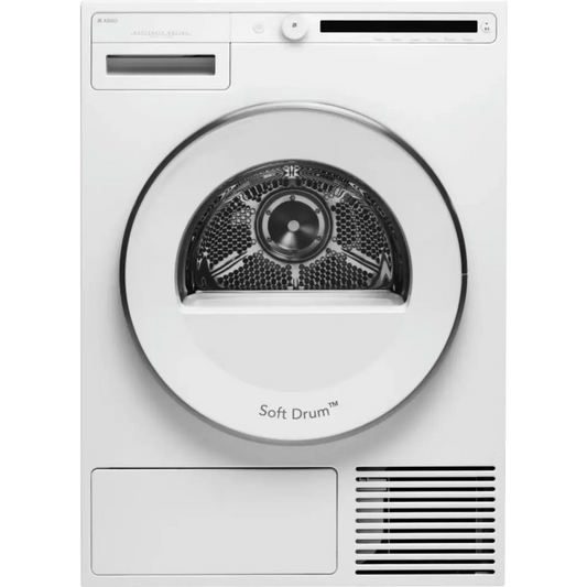 Asko 24 Inch Classic White Heat Pump Dryer - T208HW