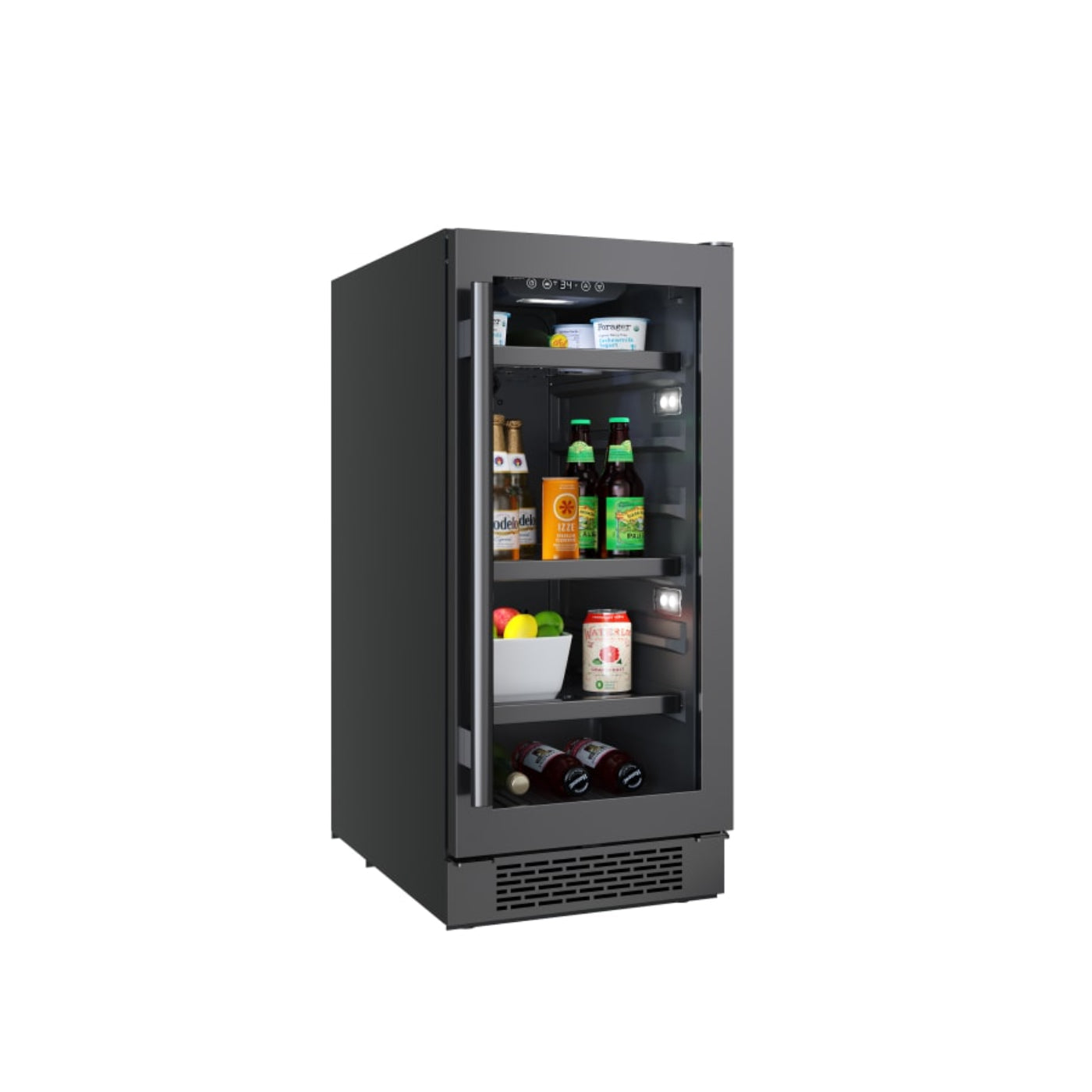 Avallon 15 Inch Wide 83 Can Capacity Undercounter Beverage Cooler - ABR152BLSS - ABR152BLSS