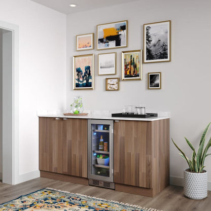 Avallon 15 Inch Wide 86 Can Beverage Center with LED Lighting - ABR152SGLH