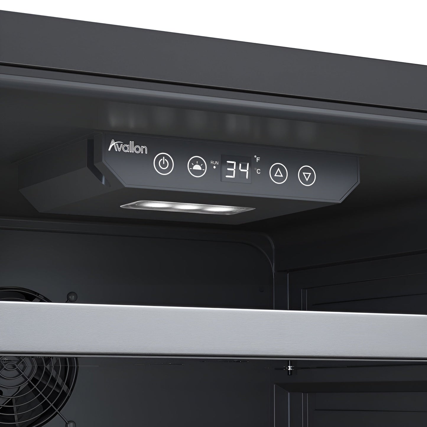 Avallon 24 Inch Wide 140 Can Energy Efficient Beverage Center with LED Lighting, Double Pane Glass, Touch Control Panel and Left Swing Door - ABR242PRGLH