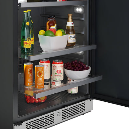 Avallon 24 Inch Wide 140 Can Energy Efficient Beverage Center with LED Lighting, Double Pane Glass, Touch Control Panel and Right Swing Door - ABR242PRSRH