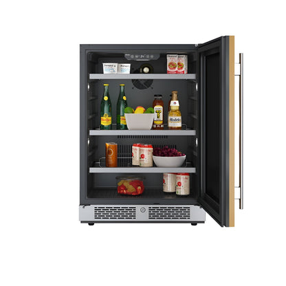 Avallon 24 Inch Wide 140 Can Energy Efficient Beverage Center with LED Lighting, Double Pane Glass, Touch Control Panel and Right Swing Door - ABR242PRSRH