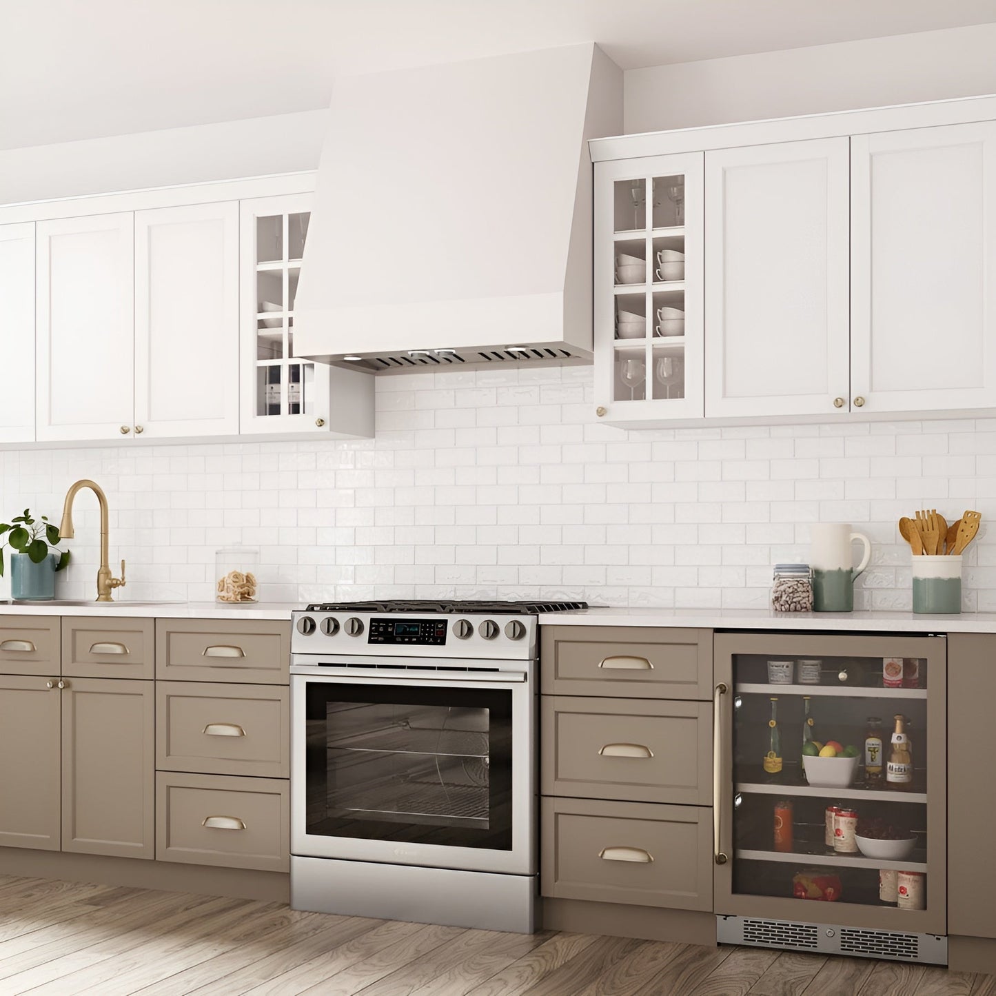 Avallon 24 Inch Wide 140 Can Energy Efficient Beverage Center with LED Lighting, Double Pane Glass, Touch Control Panel and Right Swing Door - ABR242PRSRH