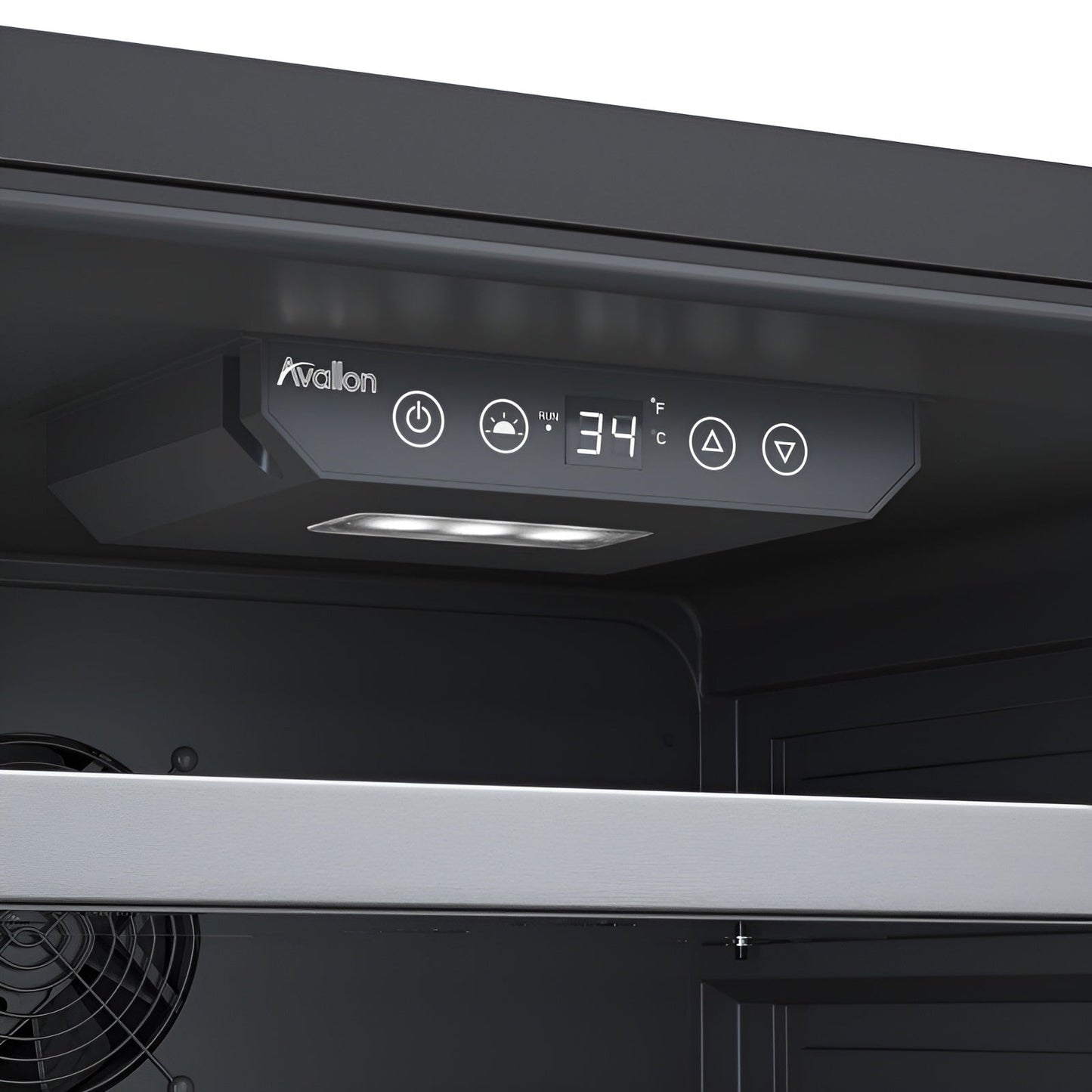 Avallon 24 Inch Wide 140 Can Energy Efficient Beverage Center with LED Lighting, Double Pane Glass, Touch Control Panel and Right Swing Door - ABR242SGRH