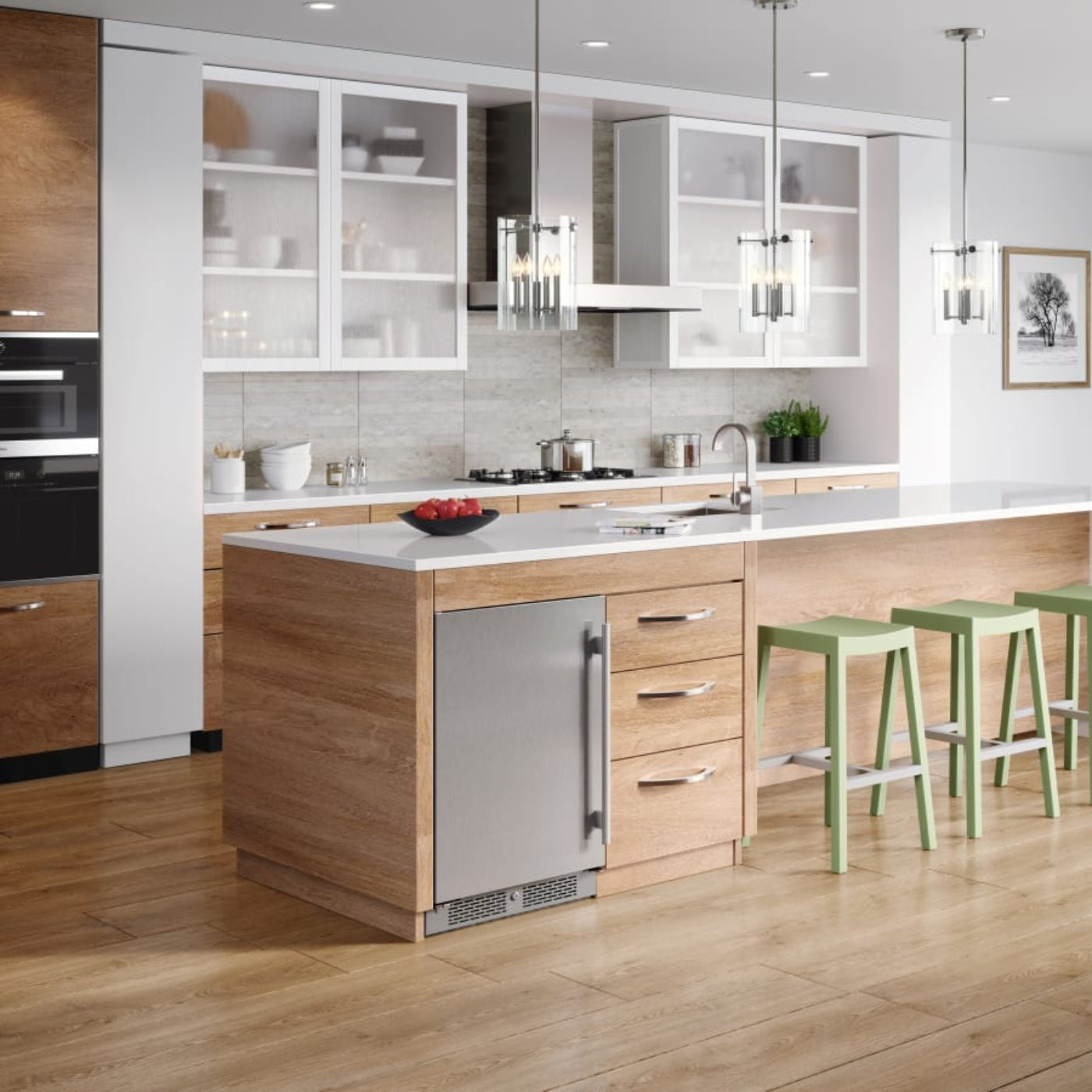 Avallon 24 Inch Wide 5.66 Cu. Ft. Built-In Compact Refrigerator with Left Hinge - AFR242SSLH