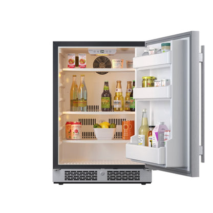 Avallon 24 Inch Wide 5.66 Cu. Ft. Built-In Compact Refrigerator with Right Hinge - AFR242SSRH - AFR242SSRH