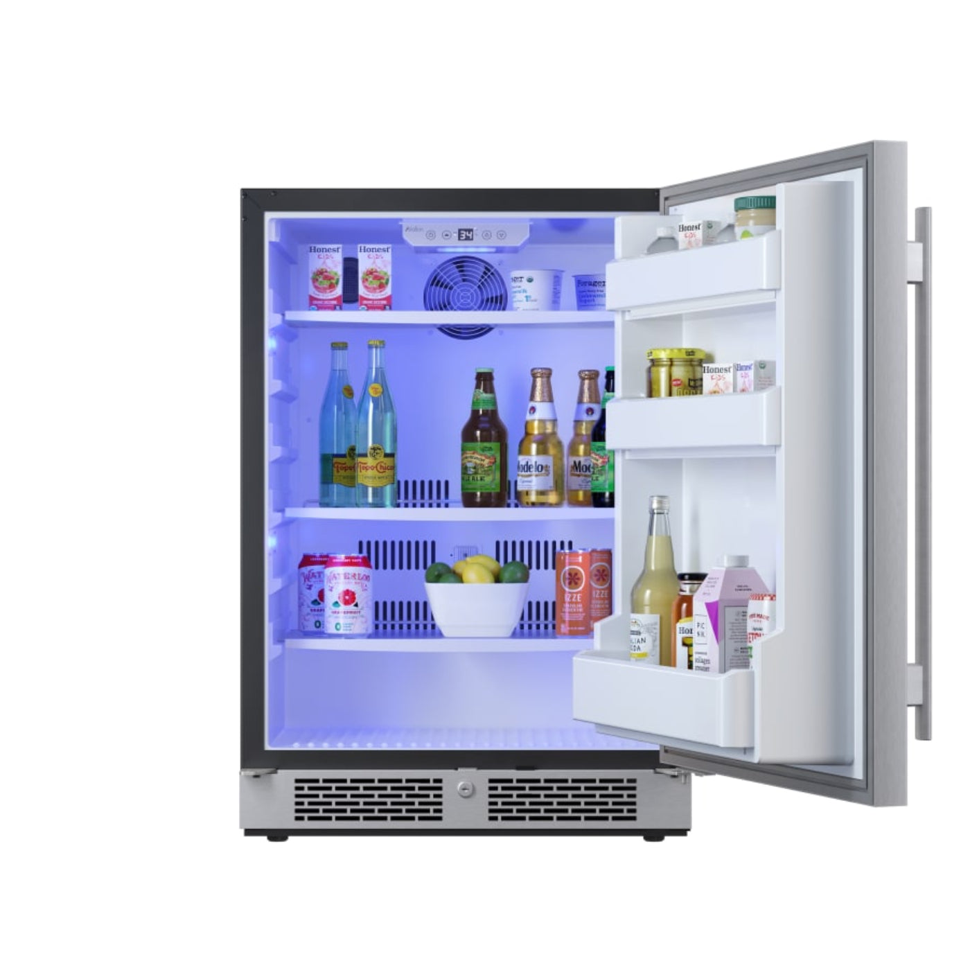 Avallon 24 Inch Wide 5.66 Cu. Ft. Built-In Compact Refrigerator with Right Hinge - AFR242SSRH - AFR242SSRH