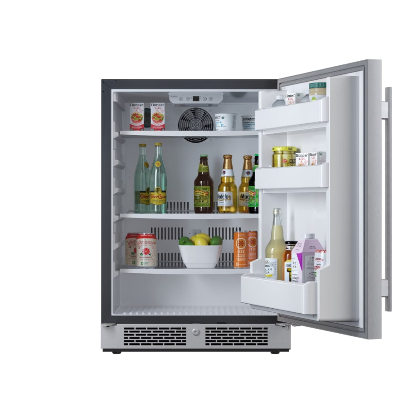 Avallon 24 Inch Wide 5.66 Cu. Ft. Built-In Compact Refrigerator with Right Hinge - AFR242SSRH - AFR242SSRH