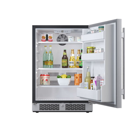 Avallon 24 Inch Wide 5.66 Cu. Ft. Built-In Compact Refrigerator with Right Hinge - AFR242SSRH - AFR242SSRH