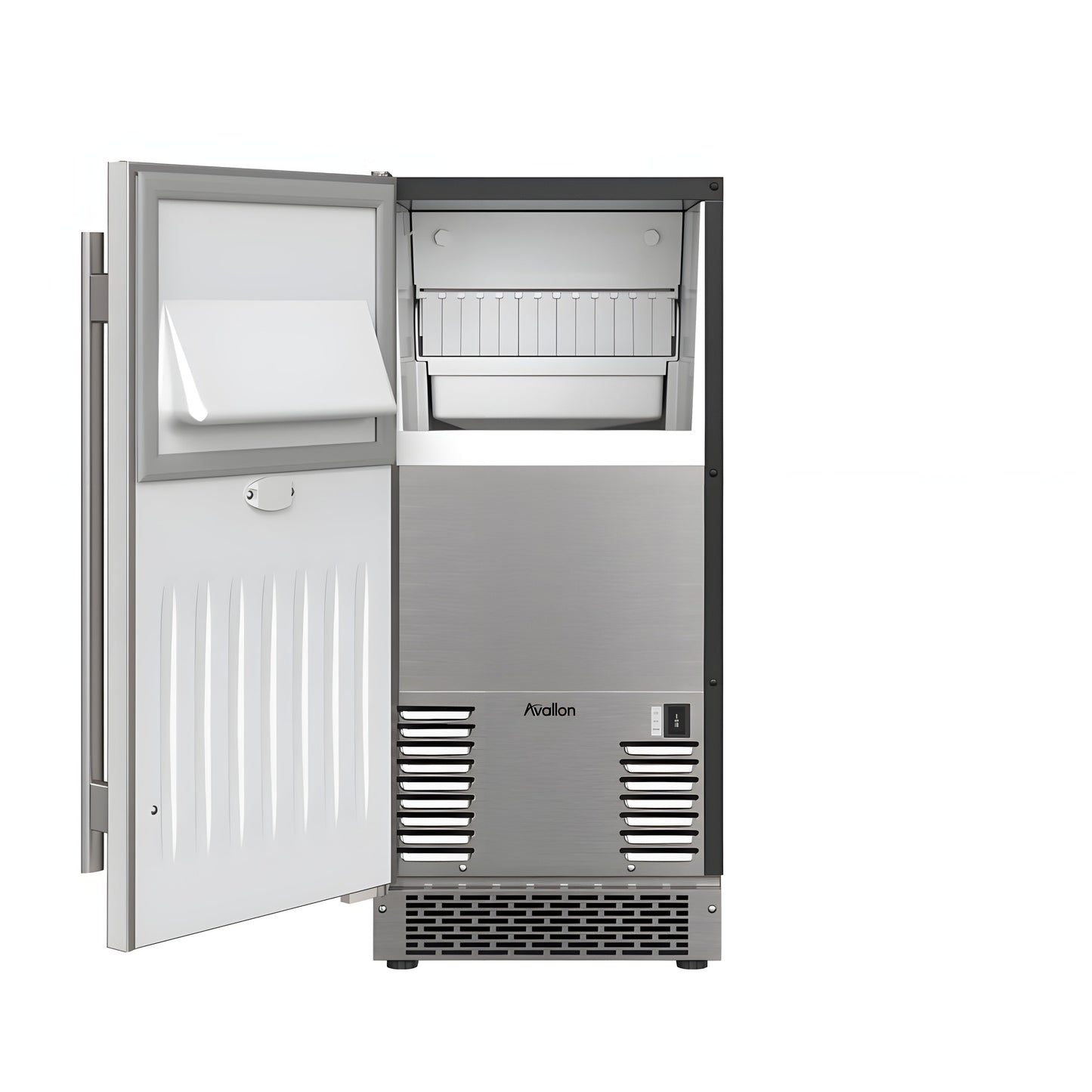 Avallon 15 Inch Wide 26 Lbs. Capacity Built-In and Free Standing Ice Maker with 56 Lbs. Daily Ice Production - AIMG151GPRILH
