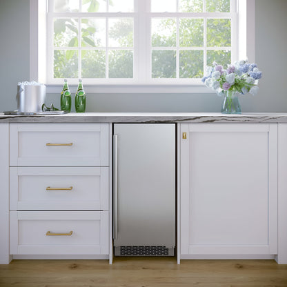 Avallon 15 Inch Wide 26 Lbs. Capacity Built-In and Free Standing Ice Maker with 56 Lbs. Daily Ice Production - AIMG151GSSIRH