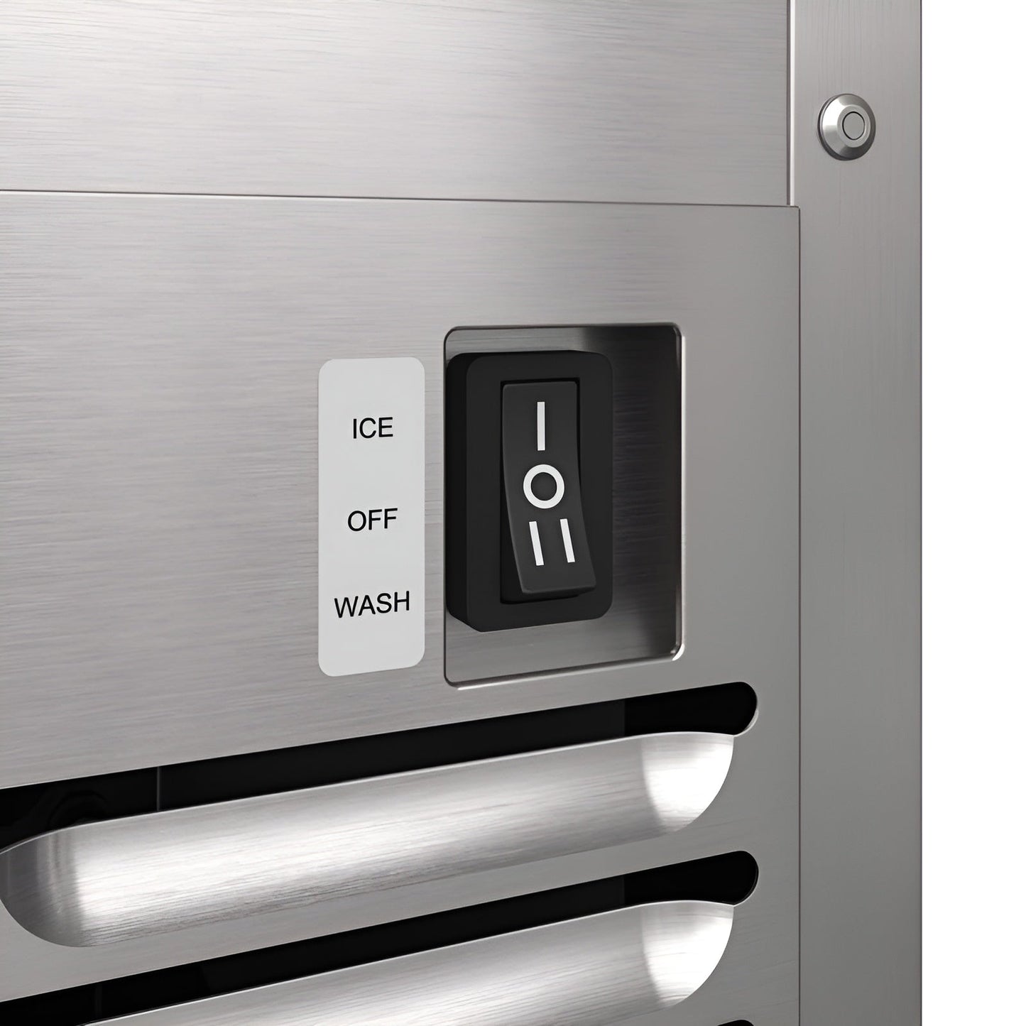 Avallon Inch Wide 26 Lbs. Built-In / Free Standing Outdoor Ice Maker with 56 Lbs. Daily Ice Production and Factory Installed Pump - AIMG151PSSOLH15