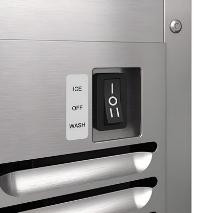 Avallon 15 Inch Wide 26 Lbs. Built-In / Free Standing Outdoor Ice Maker with 56 Lbs. Daily Ice Production and Factory Installed Pump - AIMG151PSSORH