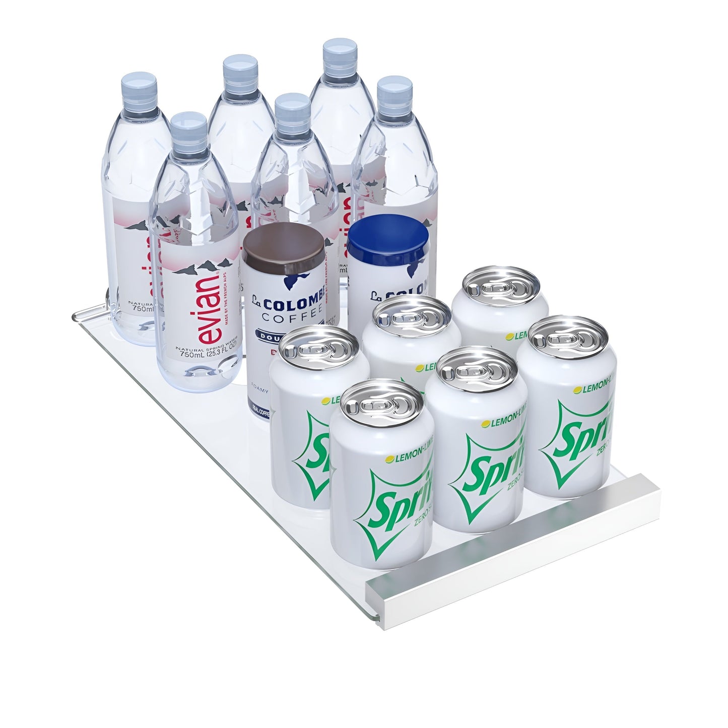 Avallon 24 Inch Wide 21 Bottle Capacity and 64 Can Capacity Beverage Center with LED Lighting and Double Pane Glass - AWBC242GGFDPRG