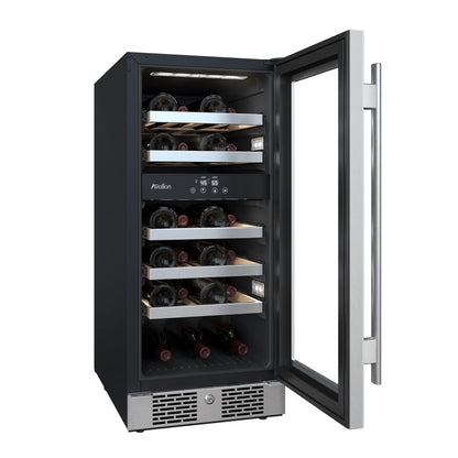 Avallon 15 Inch Wide 23 Bottle Capacity Dual Zone Wine Cooler with Right Swing Door Model - AWC152DZRH