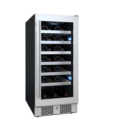 Avallon 15 Inch Wide 27 Bottle Capacity Single Zone Wine Cooler with Right Swing Door - AWC152SZRH