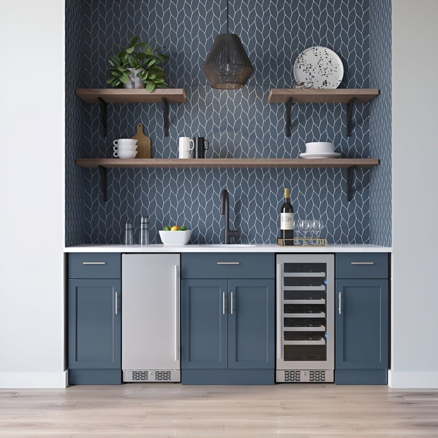 Avallon 15 Inch Wide 27 Bottle Capacity Single Zone Wine Cooler with Right Swing Door - AWC152SZRH