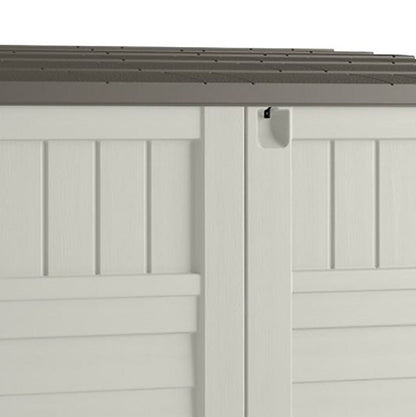 Suncast 34 Cubic Feet Horizontal Backyard Storage Stow Away Shed, Ivory (4 Pack) - 172828